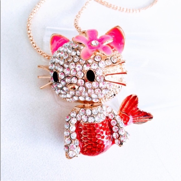 Betsey Johnson Other - Sparkling Hello Kitty🌸Mermaid🧜🏽‍♀️ Necklace